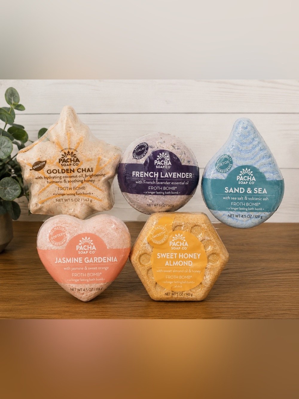 Pacha Soap Co Froth Bomb Variety Bundle – 5 Pieces